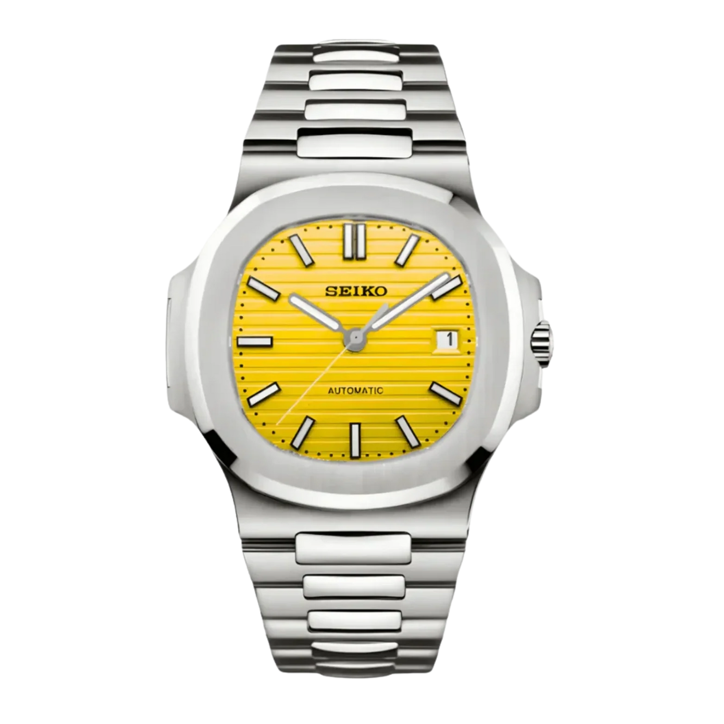 Seiko Mod Nautilus Yellow