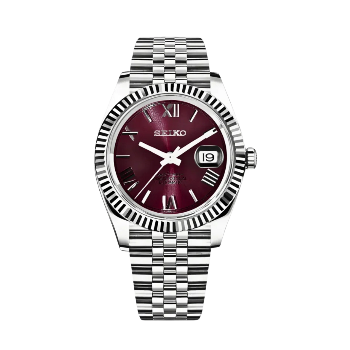 Seiko Mod Datejust Roman Purple