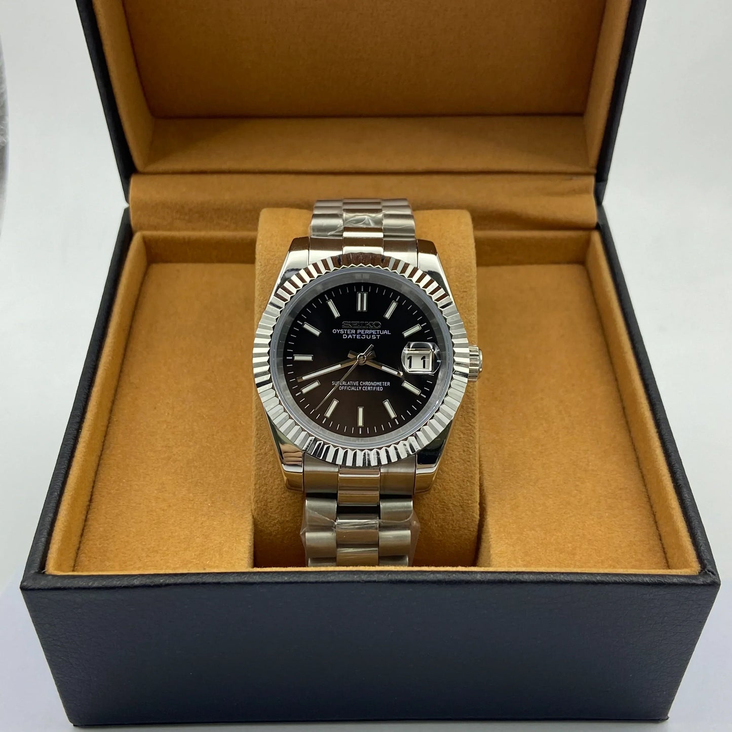 Seiko Mod Datejust Black