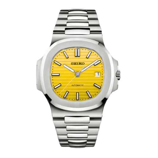 Seiko Mod Nautilus Yellow