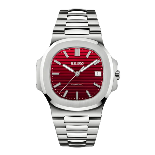 Seiko Mod Nautilus Red