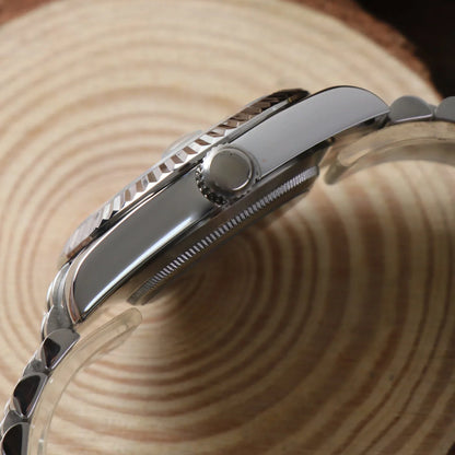 Seiko Mod Datejust Arabic Black