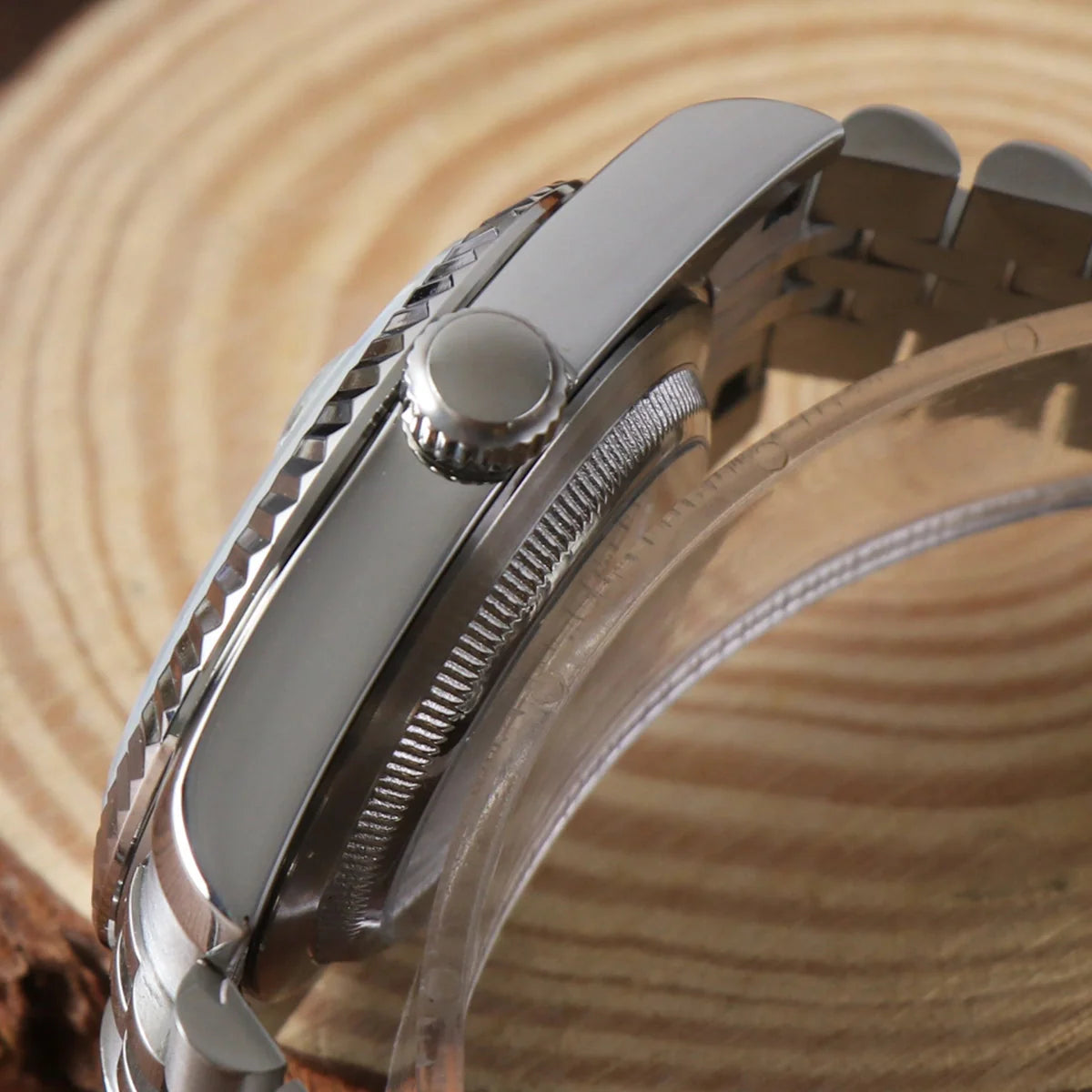 Seiko Mod Datejust Arabic Crystal Green