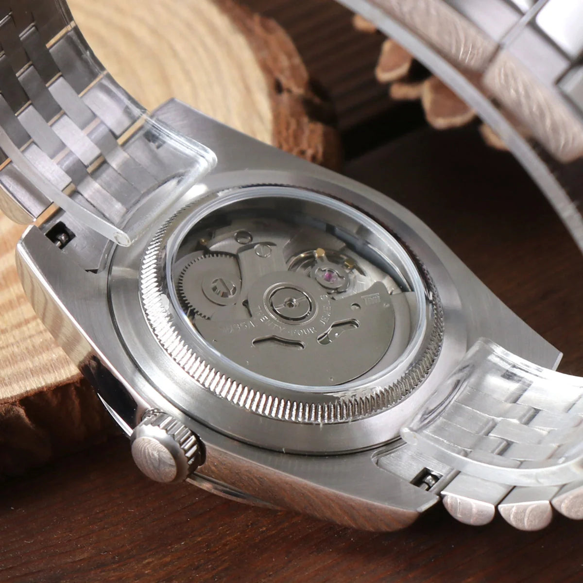 Seiko Mod Datejust Arabic Crystal Green