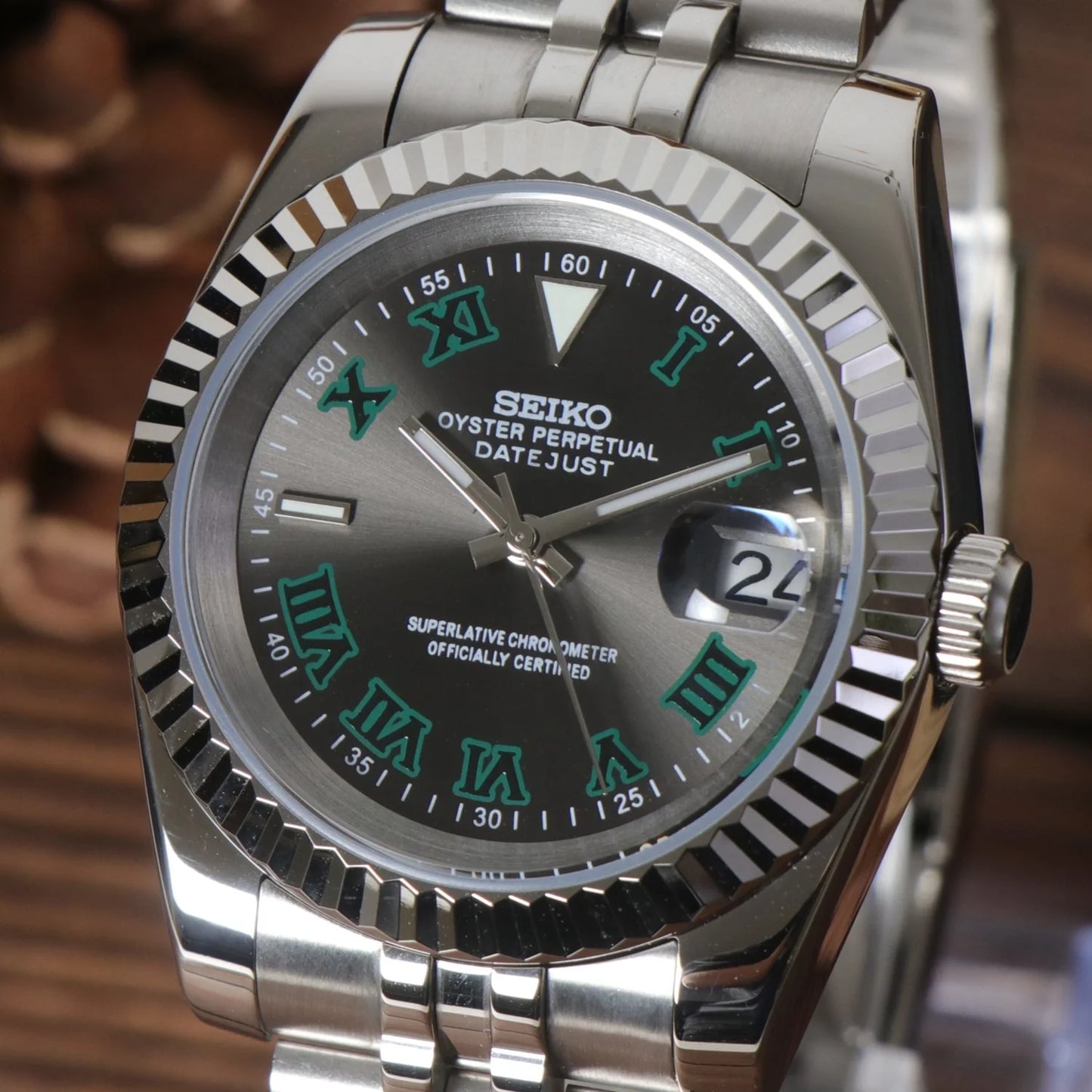 Seiko Mod Datejust Wimbledon