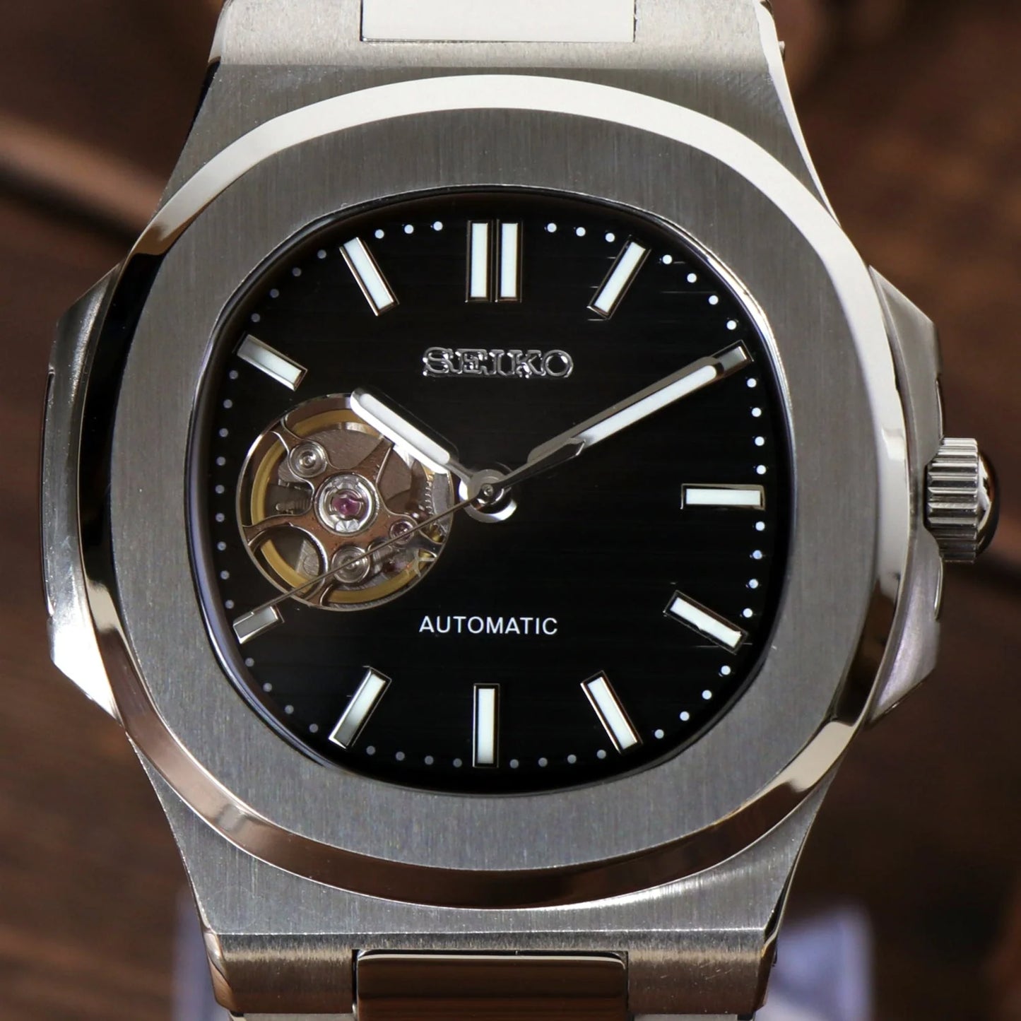 Seiko Nautilus Open Heart Black