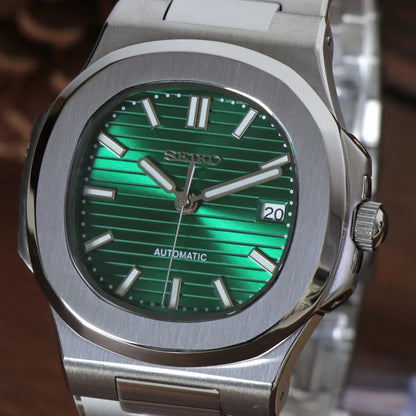 Seiko Mod Nautilus Green