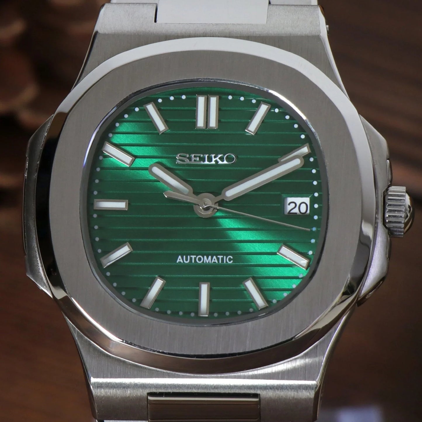 Seiko Mod Nautilus Green