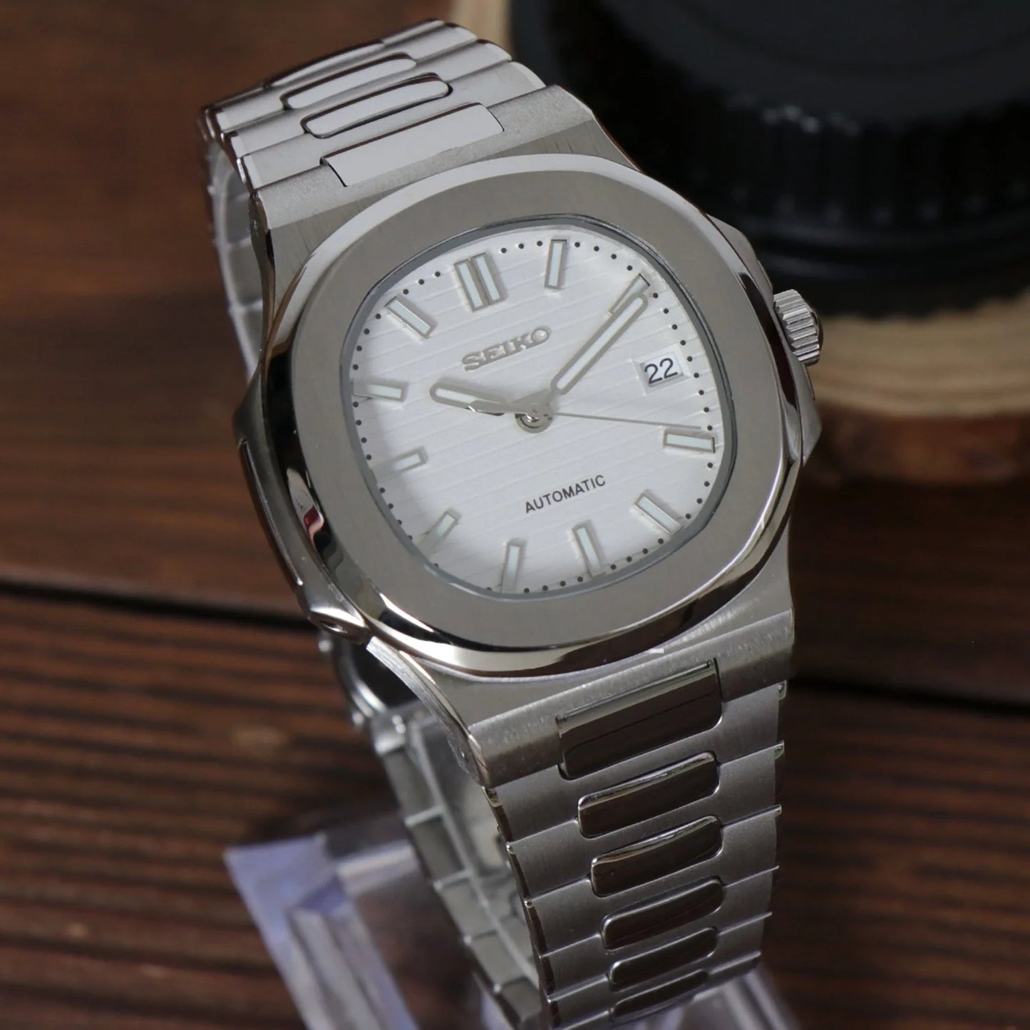 Seiko Mod Nautilus White