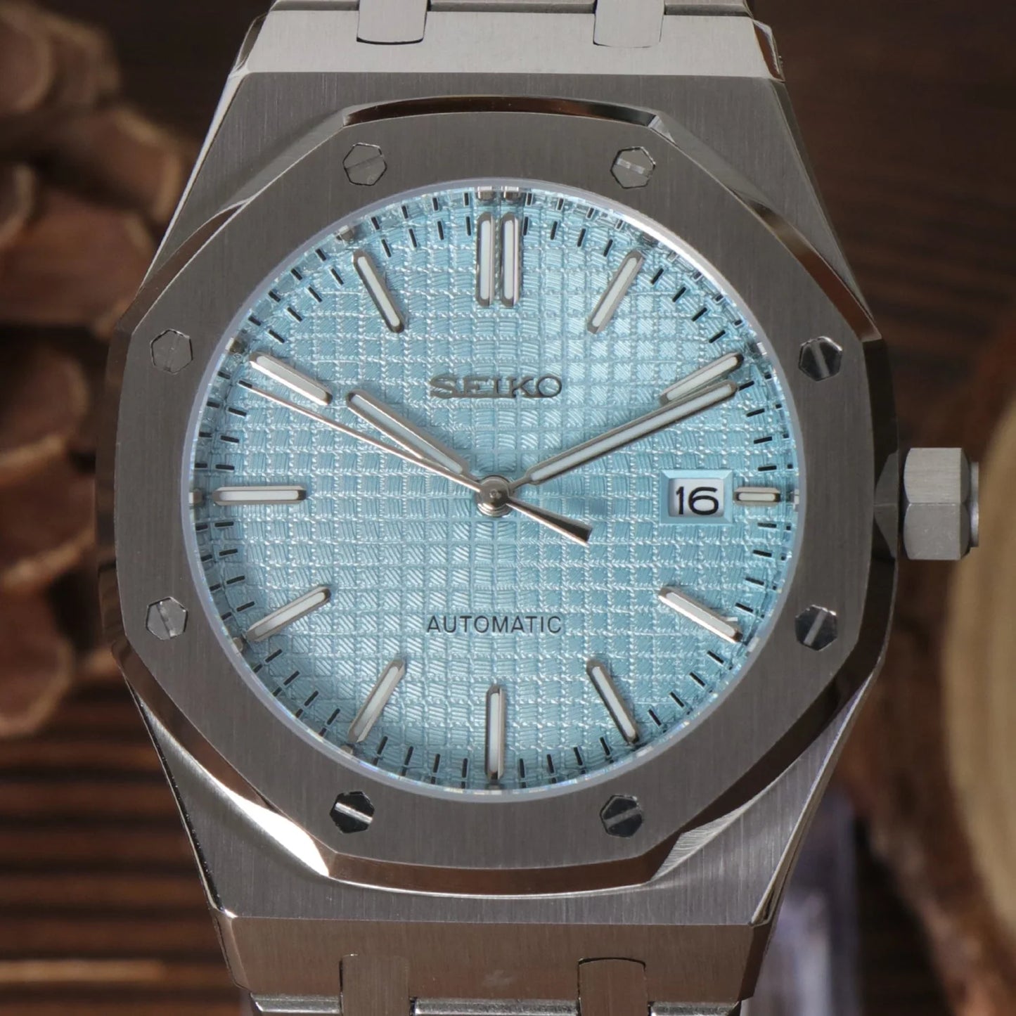 Seiko Mod Royal Oak Tiffany Blue
