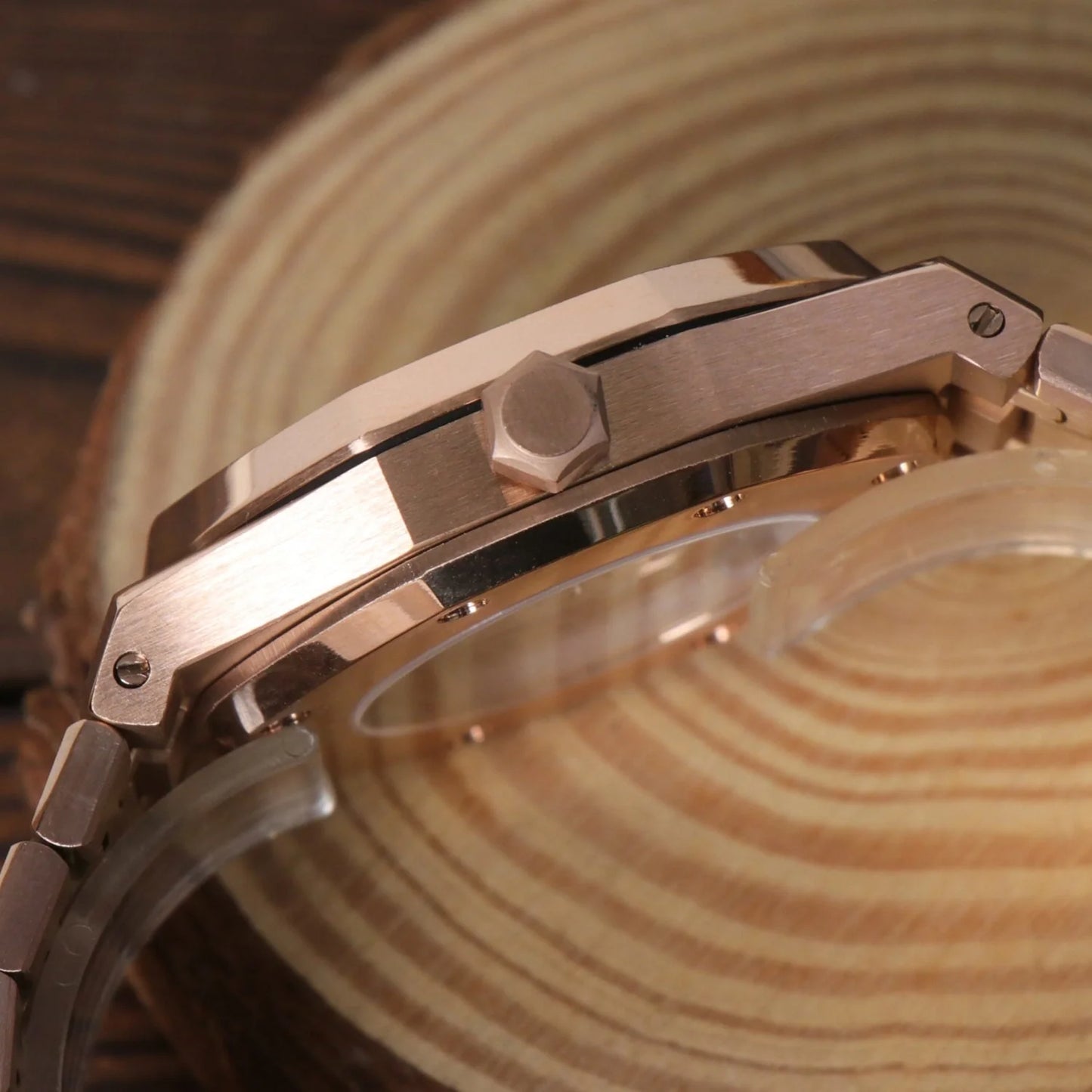 Seiko Mod Royal Oak Rose Gold