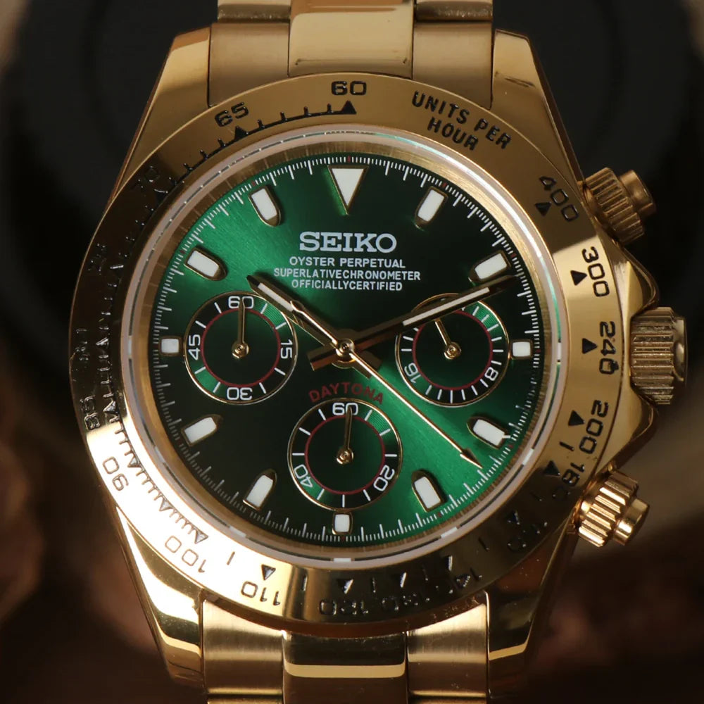 Seiko Mod Daytona Emerald