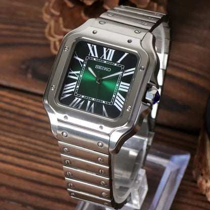 Seiko Mod Santos Emerald