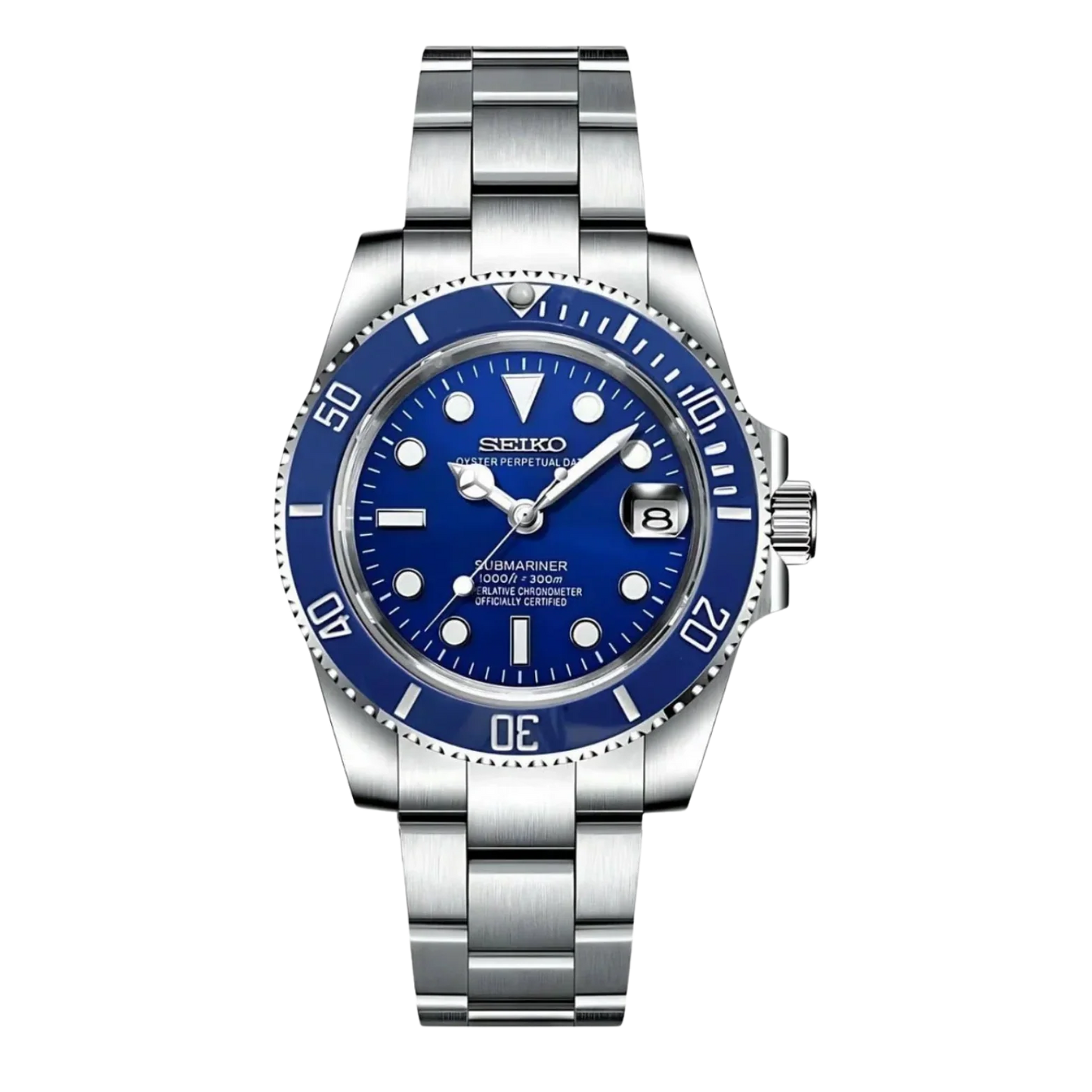 Seiko Mod Submariner Blue