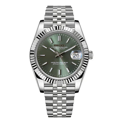 Seiko Mod Datejust Rhodium