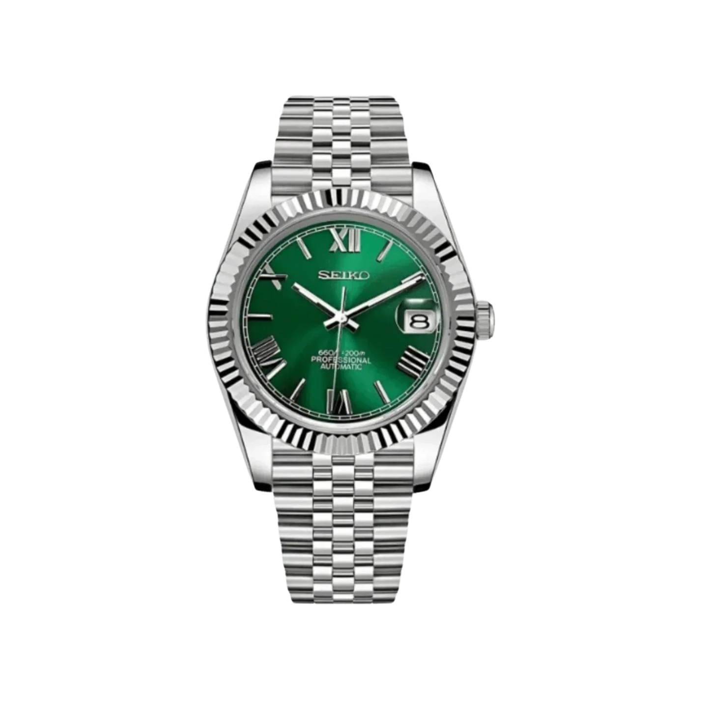 Seiko Mod Datejust Green