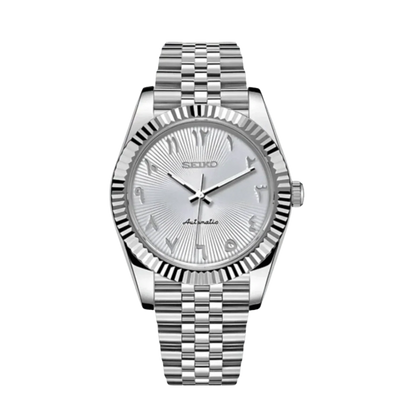 Seiko Mod Datejust Arabic White