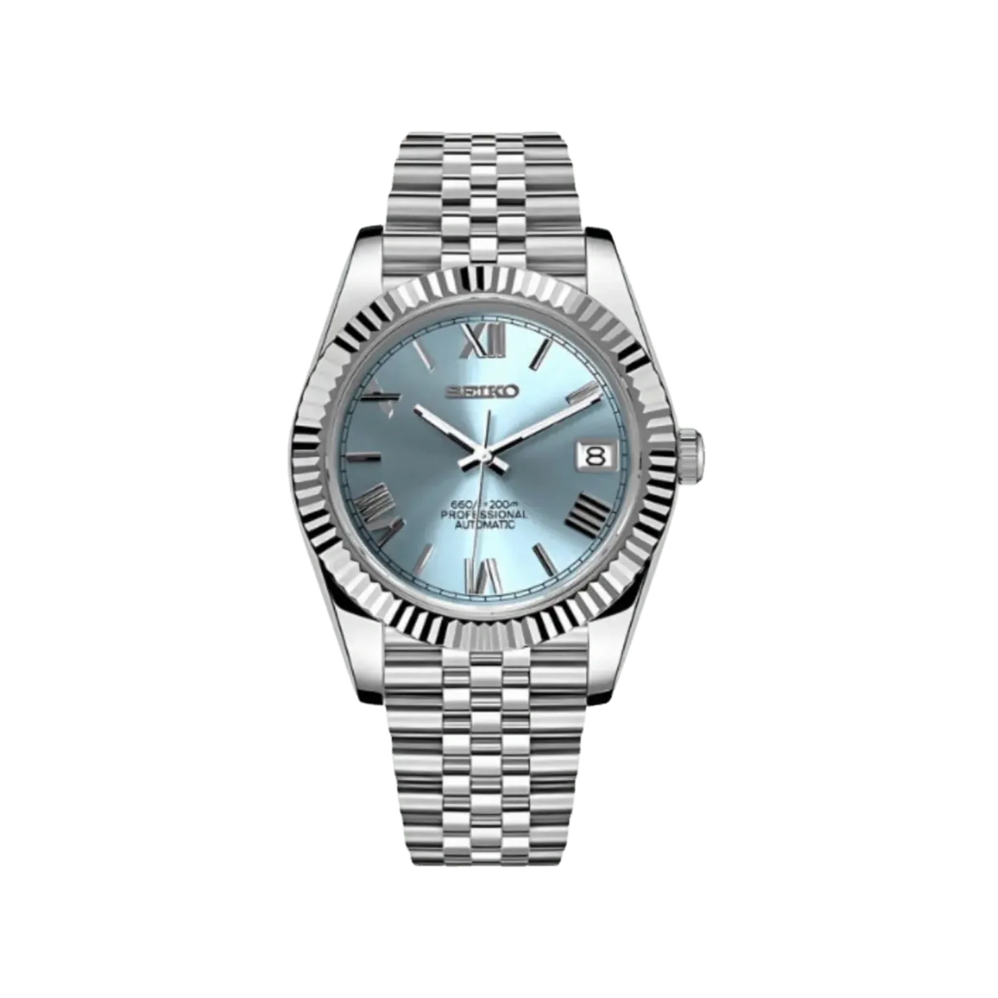 Seiko Mod Datejust Tiffany Roman
