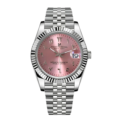 Seiko Mod Datejust Arabic Pink