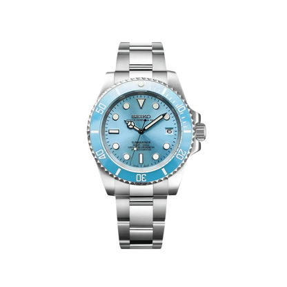 Seiko Mod Submariner Baby Blue