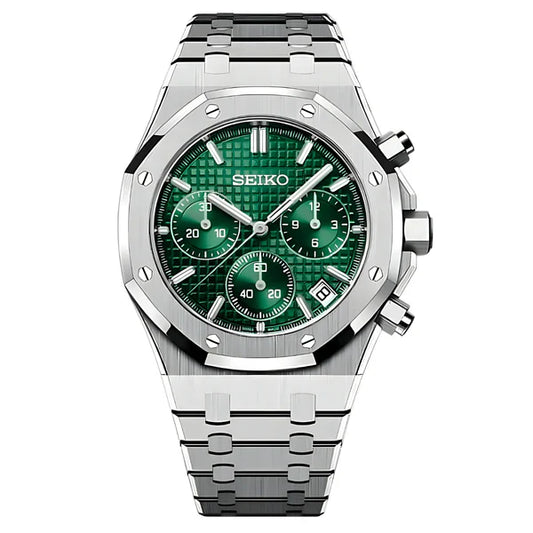 Seiko Mod Royal Oak Chronograph Green