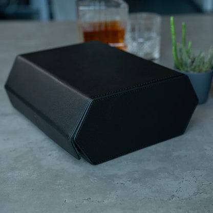 Scatola Porta Orologi Esagonale – 6 Slot (Nero/Verde)