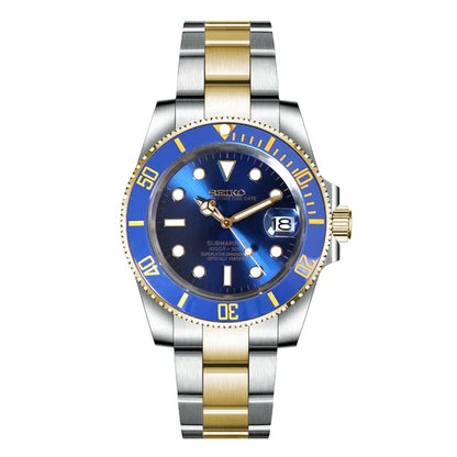 Seiko Mod Submariner Two Tone Blue