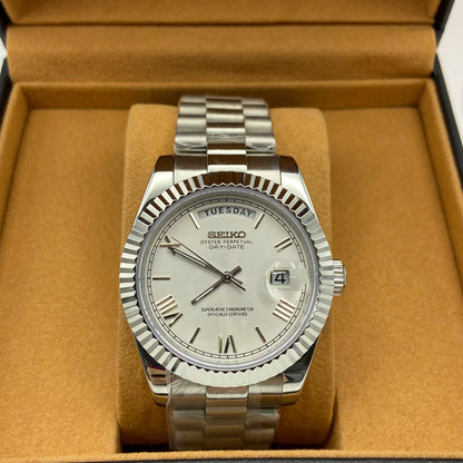 Seiko Mod Datejust White