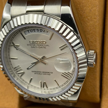 Seiko Mod Datejust White