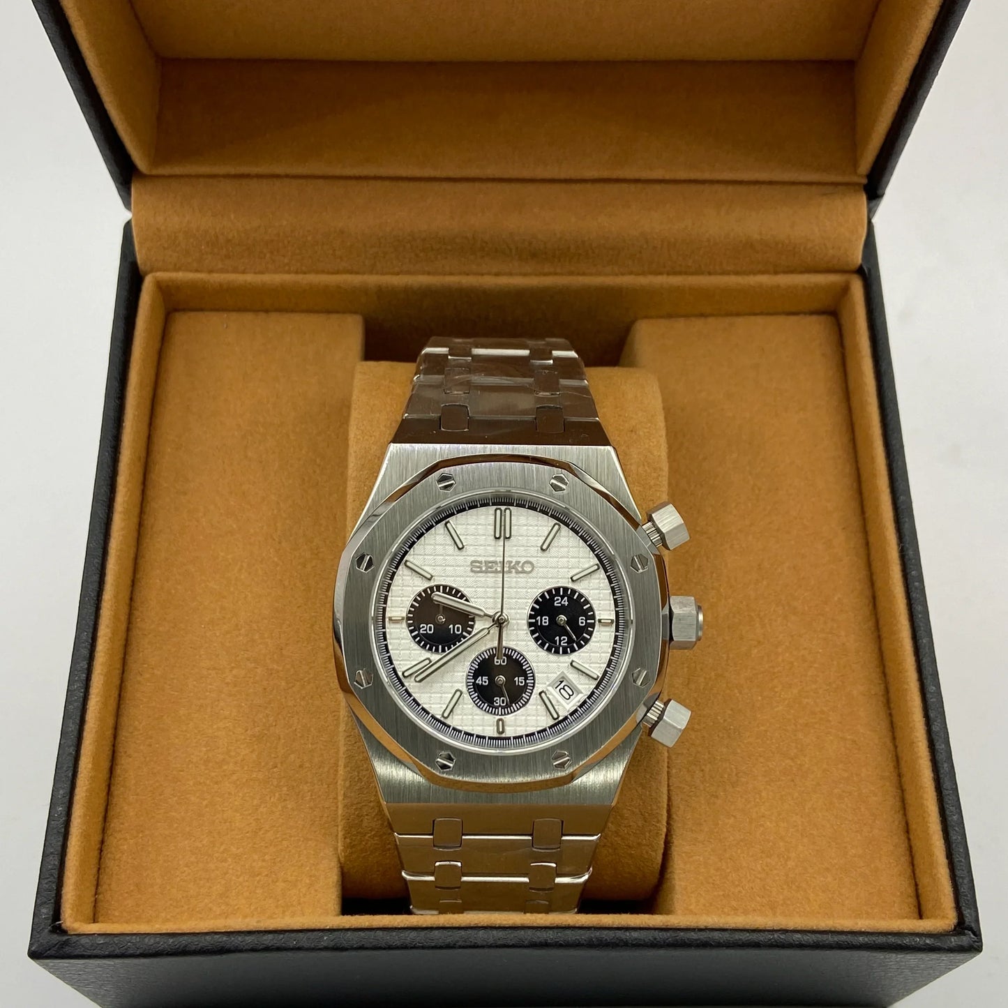 Seiko Mod Royal Oak Chronograph Panda