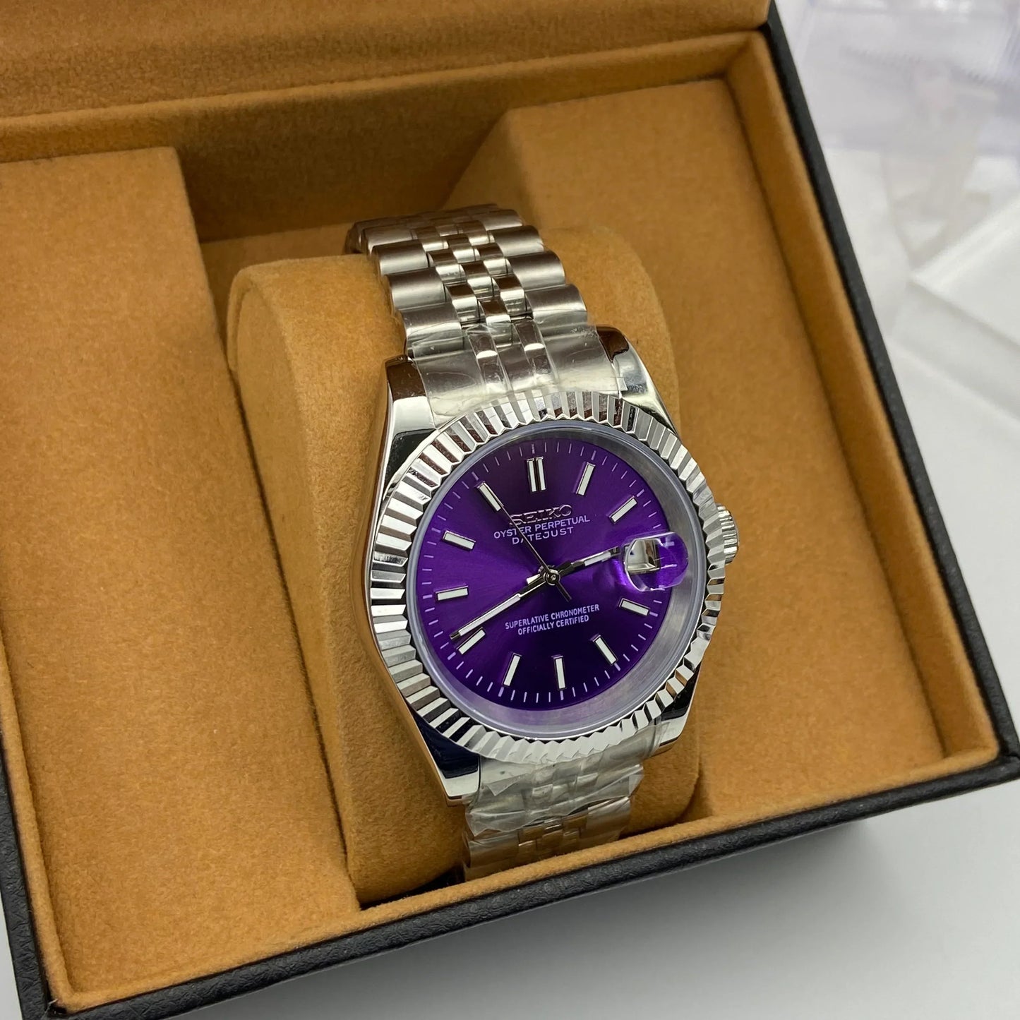 Seiko Mod Datejust Purple