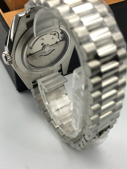 Seiko Mod Datejust Roman Grey