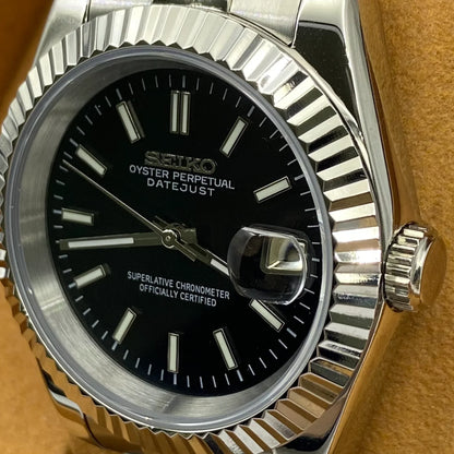 Seiko Mod Datejust Black
