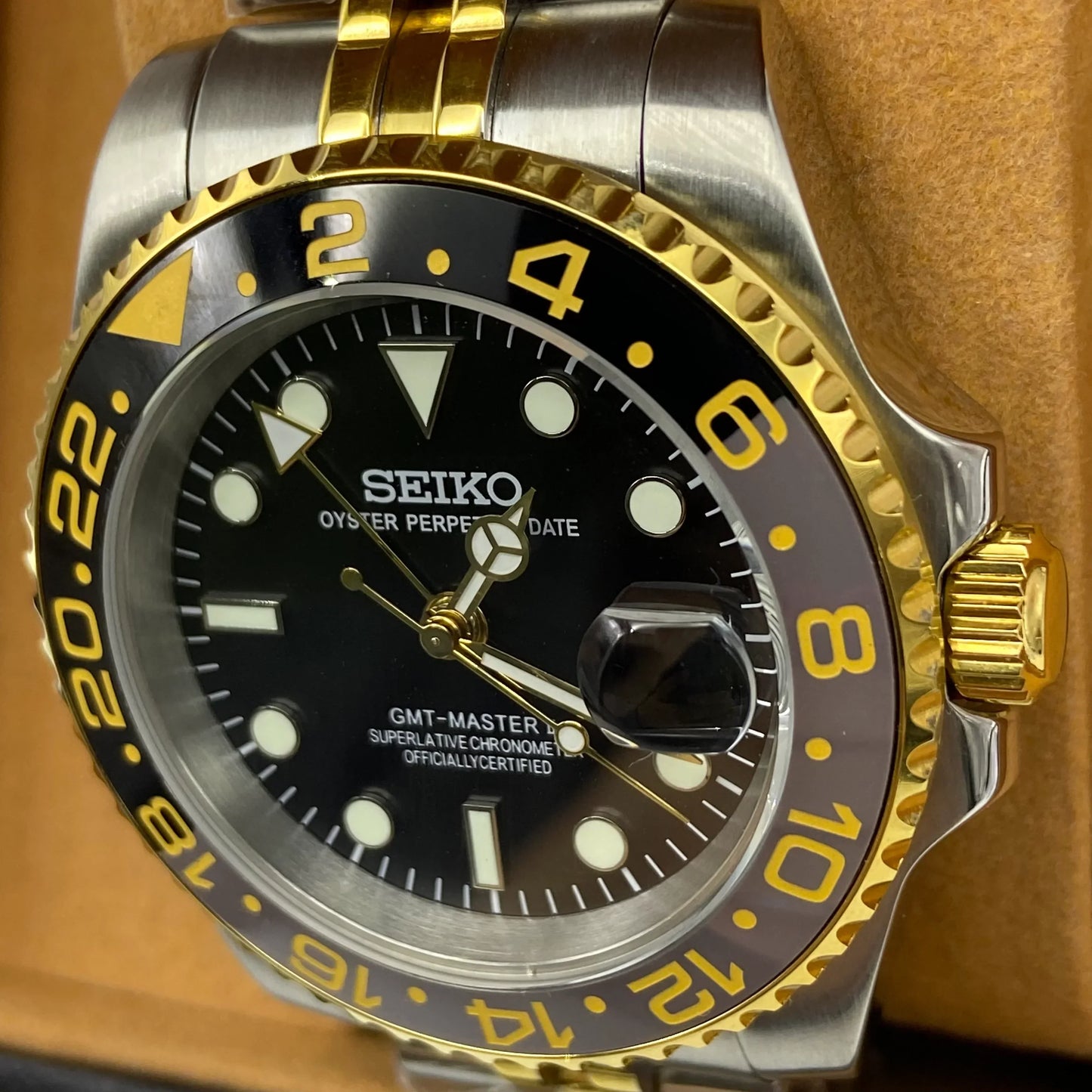 Seiko Mod GMT Master II Two-Tone