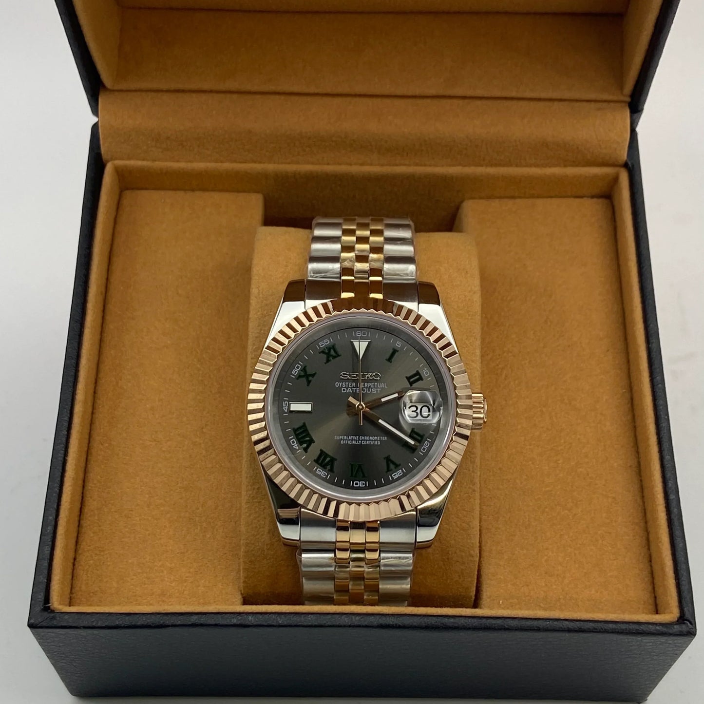 Seiko Mod Datejust Wimbledon Two Tone