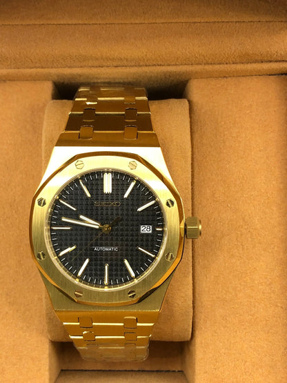 Seiko Mod Royal Oak Gold