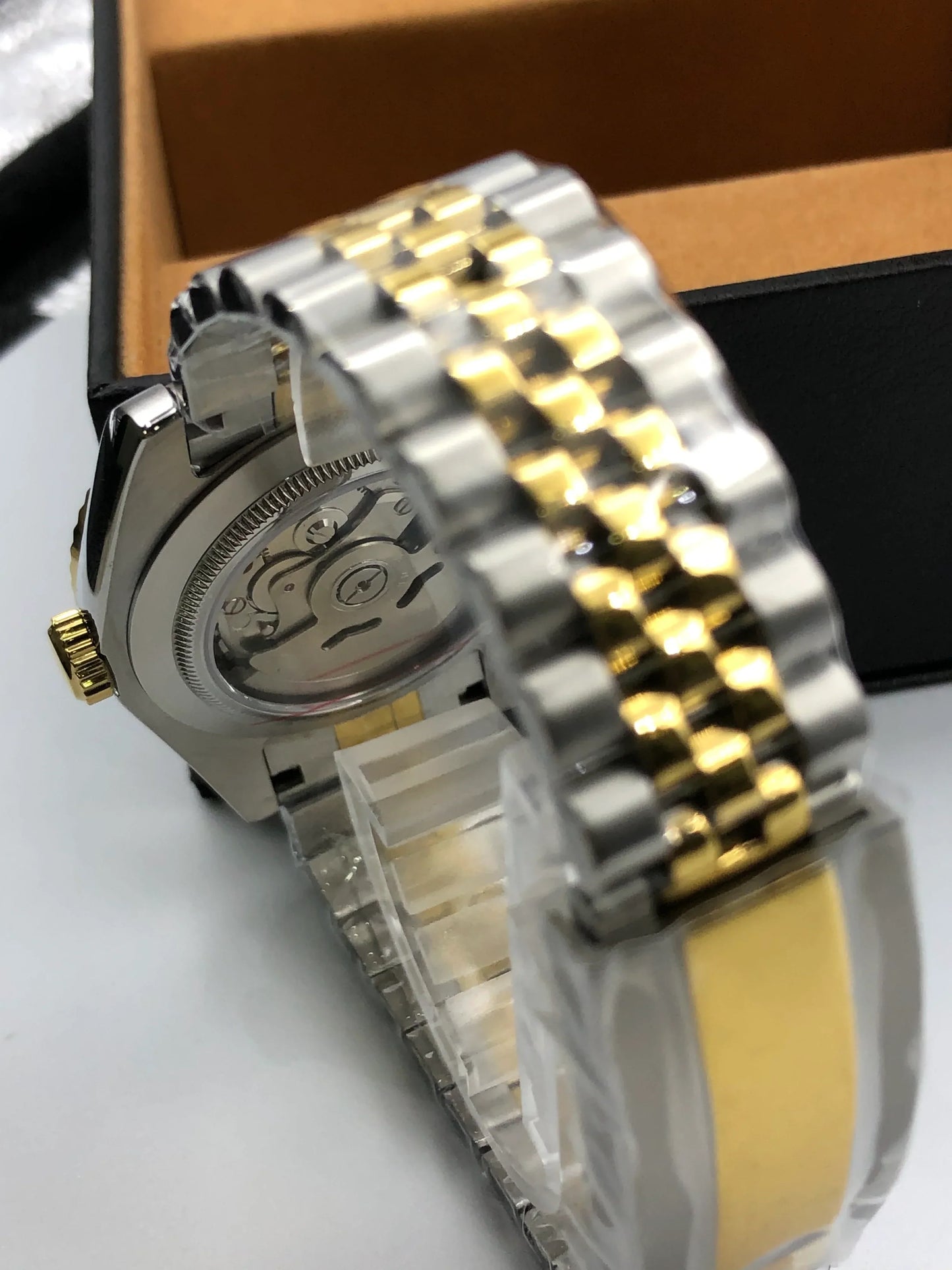 Seiko Mod Datejust Arabic White Two Tone