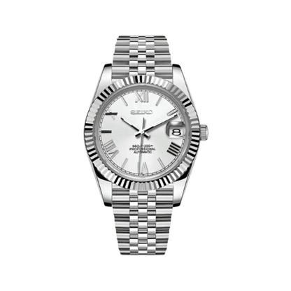 Seiko Mod Datejust White